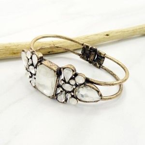 Crystal Bangle Bracelet Cuff New Without Tags